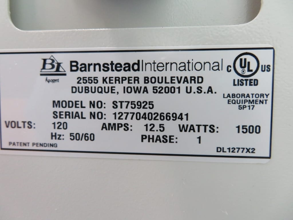 Barnstead Harvey SterileMax ST75925 Autoclave