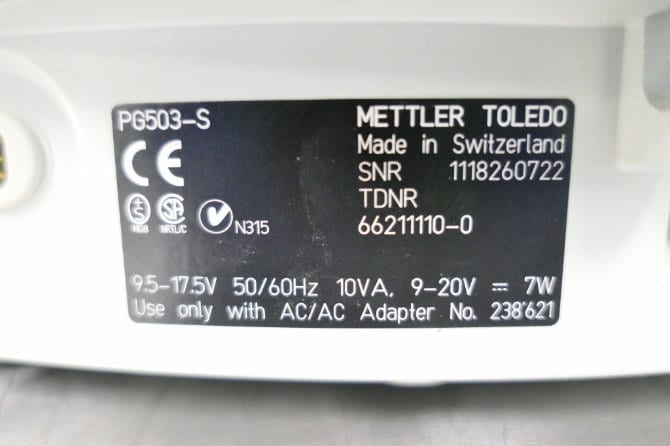 Mettler Toledo PG503-S Analytical Balance