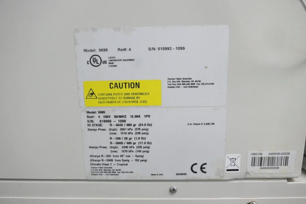 Thermo Freezer Minus 80C - 8695 - The Lab World Group