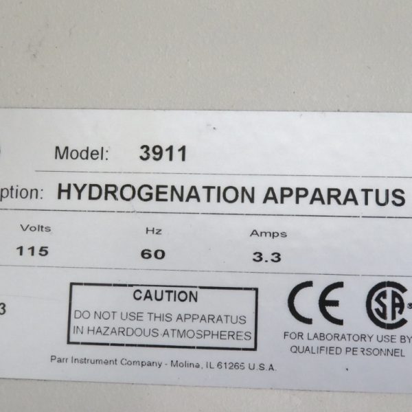 Parr Reaction Bottles for 3911 Shaker Hydrogenation Apparatus