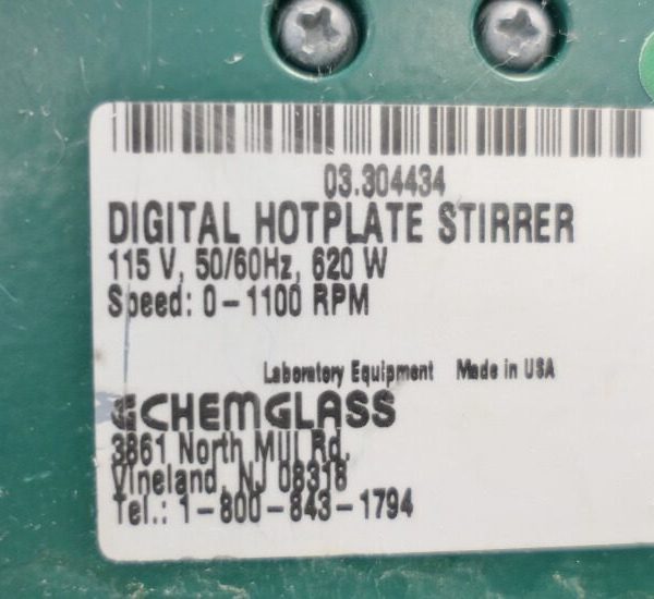 Used Sold ChemGlass Analog Stirring Hot Plate with ETC Temperature