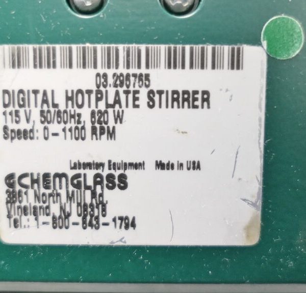 Used Sold ChemGlass OptiChem MST Basic S21 Stirring Hot Plate with