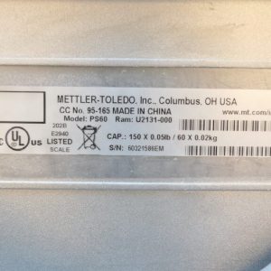 Mettler Toledo PS60 Shipping Scale, 150 lb x 0.05 lb