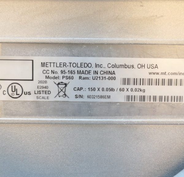 Mettler Toledo PS-6L Letter Scale - Shipping Scale, Base Mount, 150 lb