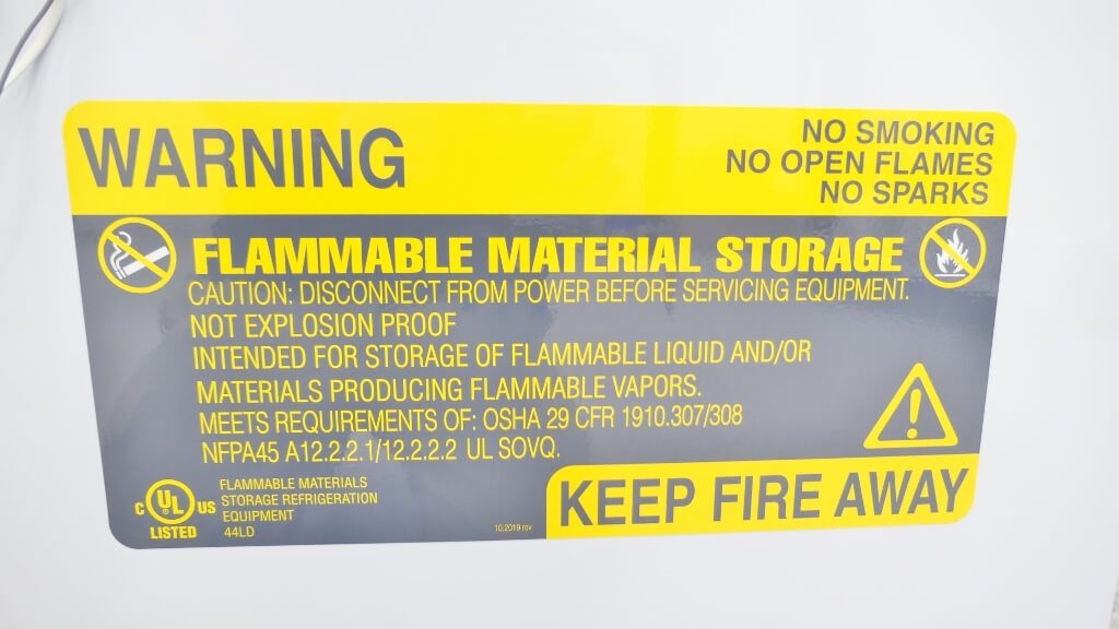 Flammable Storage Refrigerator 2023 Unused