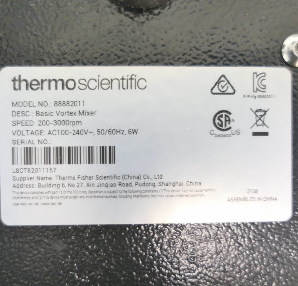 Thermo Scientific Basic Vortex Mixers:Mixers, Quantity: Each of 1