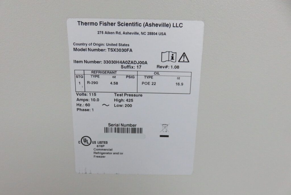 Thermo TSX Freezer TSX3030FA - The Lab World Group