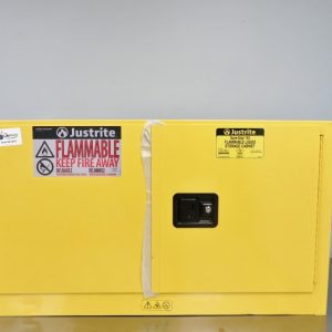 Justrite flammable storage cabinet